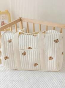 2024 New Korean INS Embroidered Mommy Bag, Large Capacity Diaper Bag Tote With Shoulder Strap For Mommy & Travel