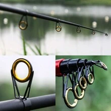 1.8m Telescoping Surf Fishing Rod Set, Black & Red, Includes Reel, Line And Accessories, For Outdoor Fishing - Black - View 5