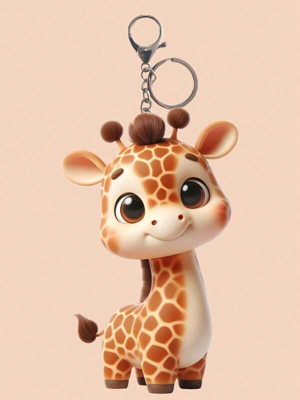 1pc Acrylic Cute Giraffe Casual Keychain, Party Favor Or Halloween Gift For Friends Backpack For School Car Accessories Goth Y2k