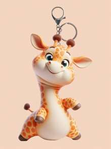 1个亚克力可爱长颈鹿休闲钥匙扣，派对礼物或万圣节礼物，送给朋友、背包、学校用品、汽车配件、哥特风Y2K万圣节配饰、教师节、圣诞节包包挂饰、汽车配件、姐妹礼物创意 - 彩色 - 查看 10