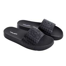 Sandalia Slide Flip Flop Promotion Comfort New Men Soft Comfort - màu đen - Xem 3