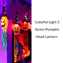 1PC 4 Lantern And Wizard Hat Combination Horror Lantern, 5 Series Of Lanterns, DIY Styling, Luminous Lantern, Courtyard Decoration Atmosphere Light, Design Luminous  Hat, Wizard Hat, Role-Playing Hat, Luminous Hat, Luminous Pendant Lamp, Entrance Decoration Paper Lamp, Multi-Color Selection Halloween Ghost Face Shaped Night Light, Retro Oil Lamp, Decorative Lighting, Halloween Decoration Skeleton Light, LED Lighting, Skeleton Candle Pendant, Horror Atmosphere Decoration Prop, Horror Atmosphere Decoration Prop LED Electronic Candle Light, LED Night Light Pumpkin Halloween Decoration Prop Desktop Decoration, Golden Pumpkin, Yellow Pumpkin Plant Series Halloween Warm Night Light, Gift For Friends, Parents, Best Friends, Surprise Birthday Gift, Party Gift, Desktop Decoration, Horror Atmosphere Gift Halloween Decoration Room Decor Halloween Garden Decor For Gift Fairy Holiday Decor Festival Decor - Multicolor - View 10