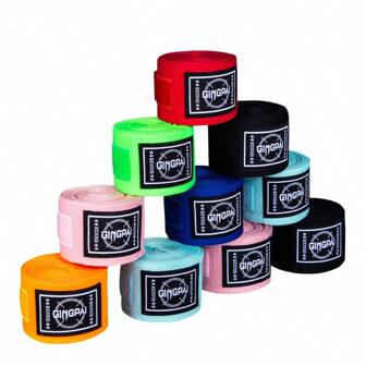 GINGPAI Een paar Lake Blue Boxing Hand Wraps 1,5 m / 3 m / 5 m Ademende elastische bandage voor mannen en vrouwen Taekwondo Ufc Mma Training Bokshandschoenen