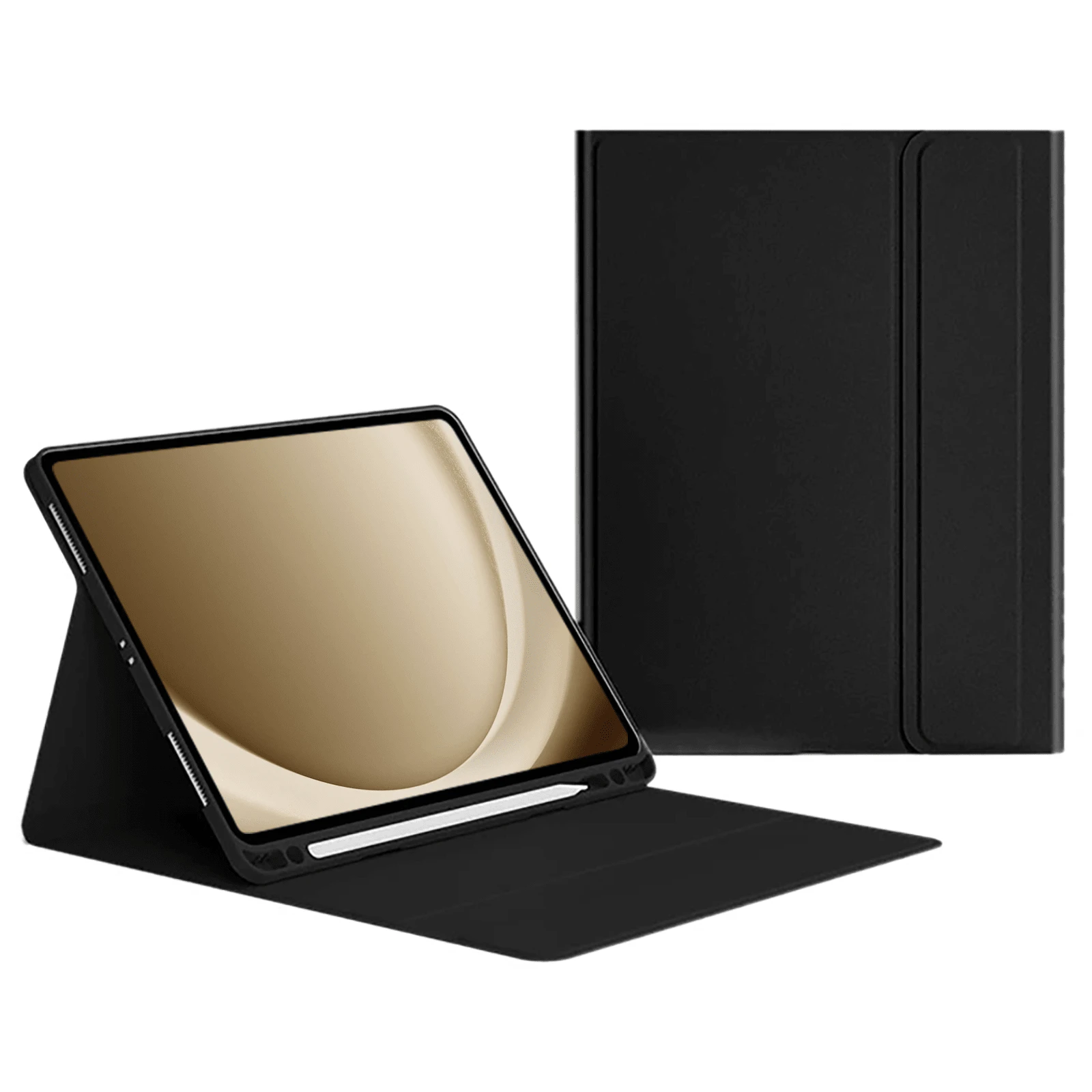 Black Tablet Protective Case With Pen Slot, Suitable For Samsung Galaxy Tab / IPad / Redmi Pad SE