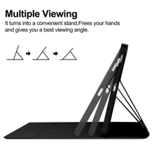 Black Tablet Protective Case With Pen Slot, Suitable For Samsung Galaxy Tab / IPad / Redmi Pad SE