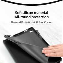 Black Tablet Protective Case With Pen Slot, Suitable For Samsung Galaxy Tab / IPad / Redmi Pad SE