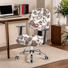 2pcs Computer Office Chair Covers - Detachable & Stretchable Polyester Universal Office Desk Chair Slipcover For Swivel Chairs - Multicolor - View 15