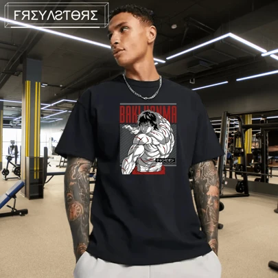 Playera Baki red Anime de Moda