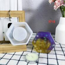 Hexagon Single-Hole Candle Holder Crystal Resin Mold - XY9718 - View 7