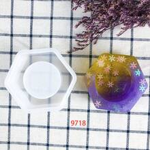 Hexagon Single-Hole Candle Holder Crystal Resin Mold - XY9718 - View 4