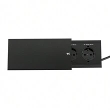 Desktop Socket Built-In Socket Table Built-In Socket With Sliding Cover, 2 USB Ports For Conference Tables, Workstations, Sofa Tables - 黑色 - 查看 4