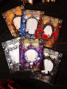 15pcs Exquisite Vintage Photo Frame Stickers - PET Waterproof Stickers, Halloween Theme Stickers, Handmade DIY Decorative Splicing Stickers, Back-To-School Learning Stationery & Gift Wrapping Decorative Stickers, For Halloween Party