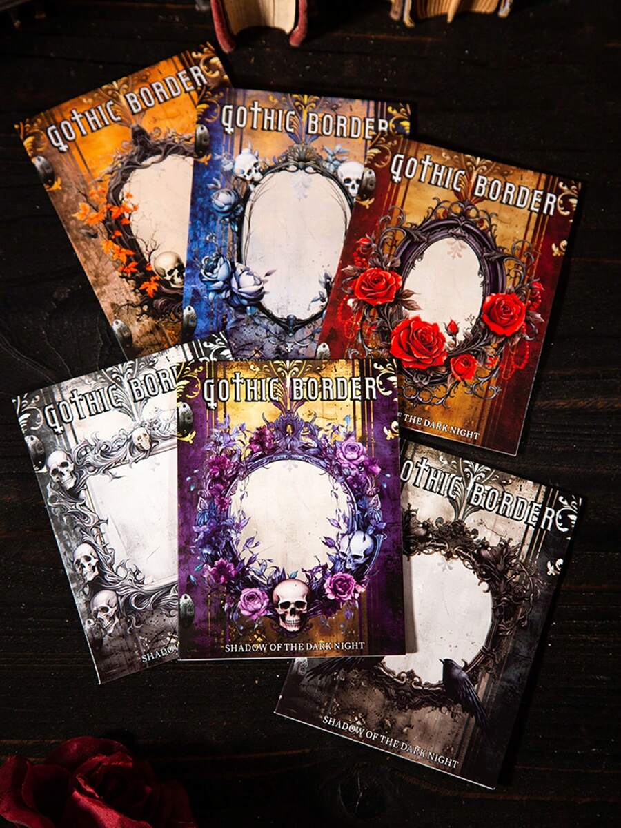 15pcs Exquisite Vintage Photo Frame Stickers - PET Waterproof Stickers, Halloween Theme Stickers, Handmade DIY Decorative Splicing Stickers, Back-To-School Learning Stationery & Gift Wrapping Decorative Stickers, For Halloween Party