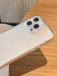 Glitter Rhinestone Apple 15 ProMax Camera Lens Film Integrated 14 ProMax Phone Camera Lens 13 Pro/17 Protective Ring Frame Cover Tempered Glass Transparent Water Rhinestone Lens Film - Multicolor - View 4