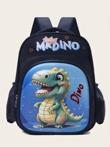 Cartoon schattige donkerblauwe graafmachinerugzak voor kinderen, cartoon auto-ontwerp, rugzak met grote capaciteit, ideaal om cadeau te geven, geschikt voor basisschoolleerlingen, kleuters