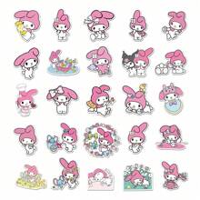 50pcs  PVC Stickers Waterproof Decorative Stickers Fun Valentine's Day Gifts Badtz-Maru Pompompurin Mimmy Hangyodon Sam Rilakkuma Tuxedo Double Star Melody  Big Eared Dog Big-Eyed Frog