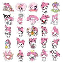 50pcs  PVC Stickers Waterproof Decorative Stickers Fun Valentine's Day Gifts Badtz-Maru Pompompurin Mimmy Hangyodon Sam Rilakkuma Tuxedo Double Star Melody  Big Eared Dog Big-Eyed Frog