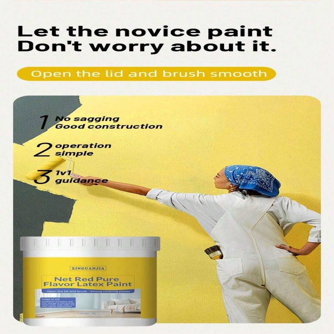 LatexBased Interior Wall Renewal, DIY Wall Paint, WaterBased White