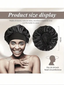 4 Chiếc Mũ Bonnet Co Giãn Vành Rộng Cho Nữ, Mũ Ngủ Mềm Mại Thoải Mái Cho Tóc Xoăn Hoặc Thẳng - Nhiều màu - Xem 7