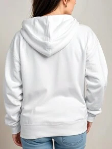 Women's Sweatshirt Cold Printed Blouse Kangaroo Tea Rex Dinosaur Coffee Blouse Cute Sweatshirt - 白色 - 查看 2