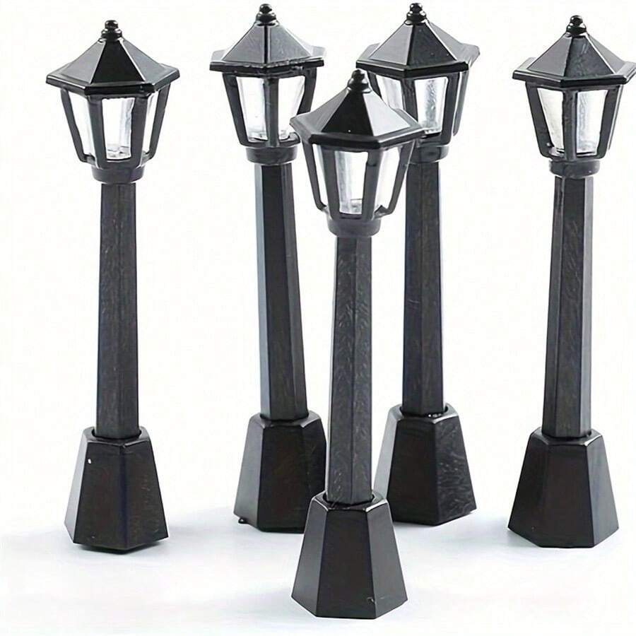 5 Mẫu Đèn Đường Mini Mini Giáng Sinh Cho Trang Trí Trong Nhà Và Ngoài Trời Phụ Kiện Chiếu Sáng Cảnh Quan Sân Vườn, Đồ Trang Trí Sáng Tạo Cho Trang Trí Nhà Ngày Lễ Và Thiết Kế Cảnh Quan, Giáng Sinh - 5 cái - Xem 1