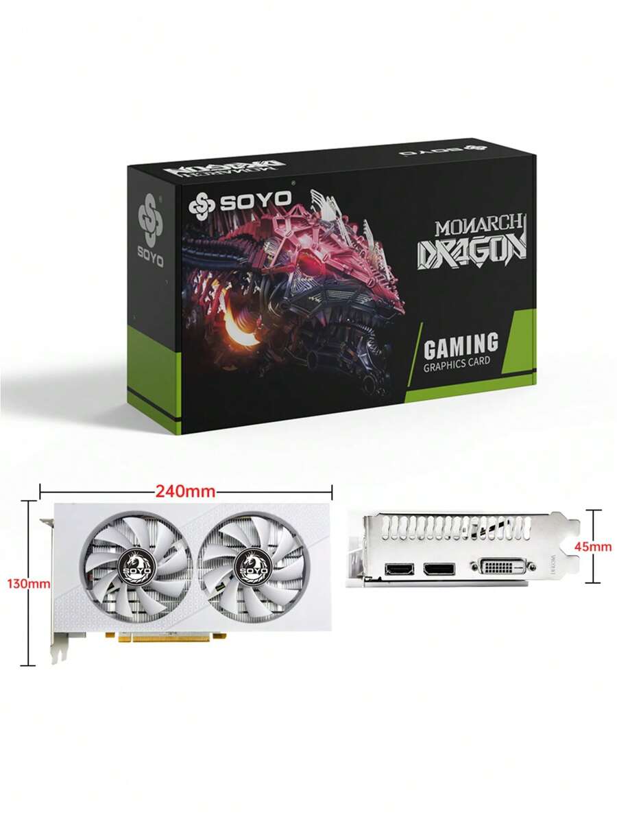 SOYO AMD Radeon RX580 8G Grafikkarte mit GDDR5 Speicher, 256 Bit ...
