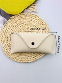 Portable PU Glasses Case, Soft Sunglasses Pouch, Ultra-Thin Eyeglasses Box, Unisex, Glasses Storage & Organization Box, Glasses Protective Cover, Glasses Bag, Sunglasses Bag, Travel, Vacation, Cruise, Summer Holiday Essential Set For Dorm, Home, School, Hotel - Multicolor - View 5