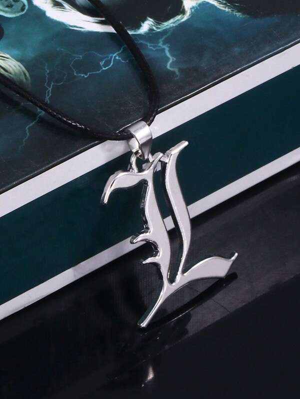 1 Stylish And Simple Japanese Anime Death Diary Men's Pendant Necklace Suitable For Daily Leisure/Party Wear