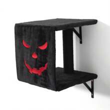 5 piezas de muebles góticos para gatos montados en la pared, conjunto de muebles de lujo para gatos, trepador para gatos, estante de pared para gatos con árbol para gatos, casa para gatos, rascador para gatos, puente para gatos y percha para gatos, área de juegos para gatos DIY para dormitorio, sala de estar. - Rojo negro - Ver 11