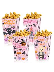 8pcs Foldable Halloween Paper Boxes, Bloody Hand Design, For Snack, Popcorn, Party Decor,Christmas - Multicolor - View 14