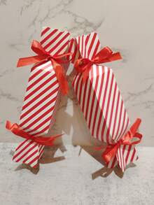 50 件装圣诞糖果盒丝带红盒装饰派对礼品盒婚礼派对包装 - 彩色 - 查看 5