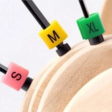 Bộ 100 Móc Treo Áo Sizer Thẻ Nhựa May Kích Thước Bút Đánh Dấu Thẻ Nhẫn Cho Cửa Hàng Quần Áo Store Móc Treo XS S M L XL 3XL-5XL Màu Sắc Ngẫu Nhiên - Nhiều màu - Xem 4