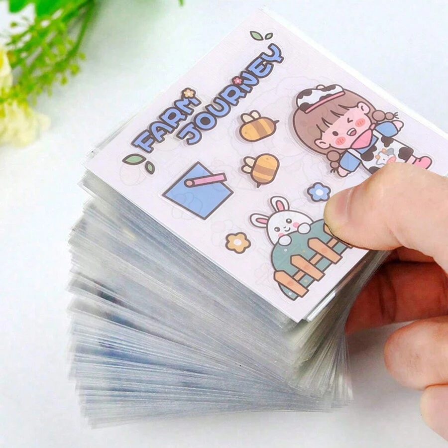 20pcs Cartoon Pattern Sticker Set, Each Sticker Has Different Creative Cartoons, Approximately 3-5 Designs Per Sticker, Each Sticker Is About 6*6cm, 300pcs Assorted Styles Randomly Sent