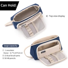 Hộp đựng bút chì dung tích lớn Túi đựng bút Túi đựng văn phòng phẩm đơn giản Trường đại học Văn phòng tổ chức cho thanh thiếu niên Cô gái người lớn Học sinh đi học lại - Hải quân XW - Xem 4