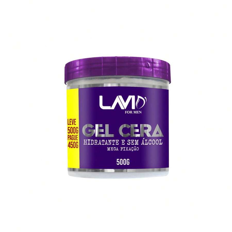 Gel Cera Capilar Hidratante 500g Sem Alcool Lavid For Men - Gel Cera - Visão 1