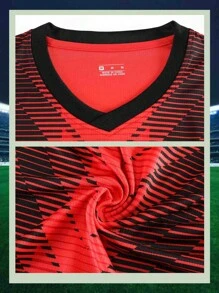 Customizable Number Name Logo Football Training Tee And Shorts Set For Men, Basketball And Football National Teams, World Cup Football Clubs, Specially Customized Based On Your Name, Number, Logo, And Any Pattern That Needs To Be Printed On The Clothes. Provide Customized Competition Training Uniforms, Supporting Team Customization