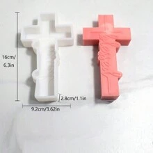 1 件万圣节十字架蜡烛硅胶模具