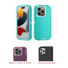 Funda protectora para teléfono a prueba de caídas, golpes y abrasiones, de Body completo, resistente, de tres en uno, compatible con iPhone, Galaxy, HONOR, REDMi, resistente al agua y a los arañazos