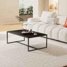 Couchtisch Marmor, Sofatisch rechteckig Kaffeetisch, Wohnzimmertisch, Beistelltisch für Wohnzimmer 100x60x42cm