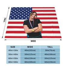 1pc Custom America Flag Blanket,Customization Blankets Personalized Soft Cozy Blankets, Custom Gift Blanket For Birthday - Multicolor - View 3