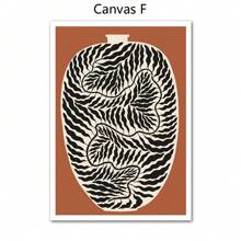 1 幅抽象线条女孩裸体柠檬花瓶几何墙壁艺术印刷帆布画北欧海报墙画适用于客厅装饰无框架 - 彩色 - 查看 24