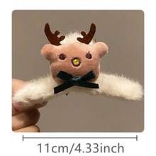 Nhung Nhung Giáng Sinh Sang Trọng Hoạt Hình Dễ Thương Tuần lộc Kẹp Tóc Dành Cho Nữ, Phụ Kiện Tóc - Nhiều màu - Xem 2