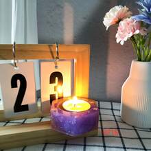 Hexagon Single-Hole Candle Holder Crystal Resin Mold - XY9718 - View 2