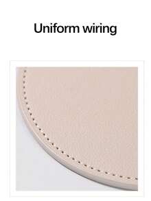 1pc Thick PU Leather Round Coaster, Reverse Both Sides Useable, Anti-Slip Anti-Water Reusable Heatproof Drink Cup Mat - Multicolor - View 7