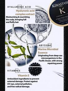 卡诗[迷你] CHRONOLOGISTE 青春焕发发膜 75ml 必备焕发发膜，适用于发梢和发梢。滋润秀发和头皮，令秀发柔软亮泽 | 防毛躁深层护理发膜 | 蕴含透明质酸 | 适用于干燥受损发质 - 黑色 - 查看 4