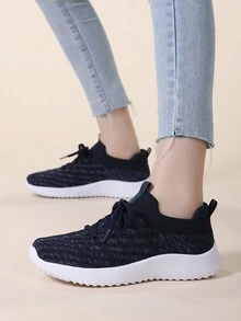 Summer Mesh Breathable Lace Lady Sneakers Lightweight Outdoor Fashion Walking Shoes Running Shoes