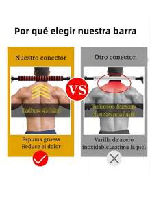 Mancuernas Y Pesas Barra Recta Ejercicio Kit Ajustables 15kg - Negro - Ver 7