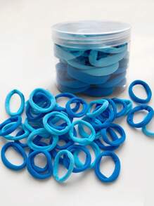 50 件装女士基本款高弹力发带，适合马尾辫休闲 - 彩色 - 查看 11