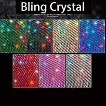 Bling Car Armrest Box Mat, Rhinestone Anti-Slip Car Center Console Cover, Armrest Box Protector Car Decoration Accessories