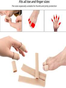 2 件/6 件可切割趾管套，采用弹性面料制成，内衬硅胶。趾套保护器可减轻趾压力摩擦，分趾套 - 彩色 - 查看 7